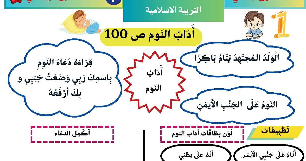 ملخص دروس الفصل الثالث في التربية الإسلامية سنة 1 ابتدائي