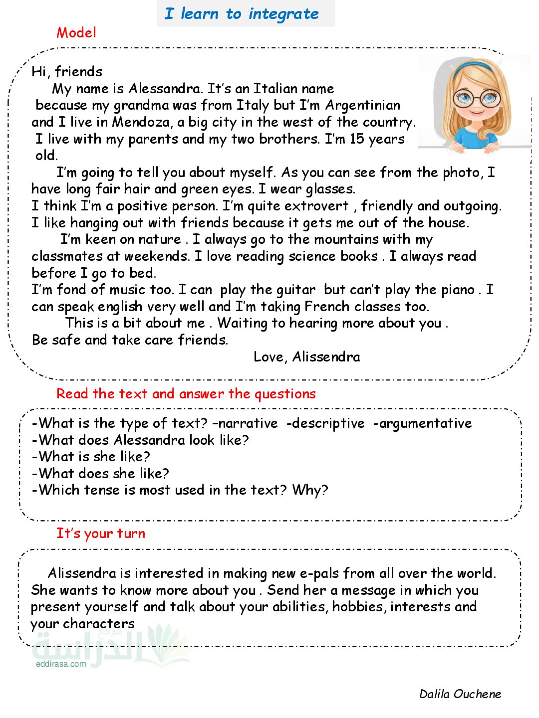 تعلم الدمج في اللغة الانجليزية سنة 3 متوسط Learn to integrate