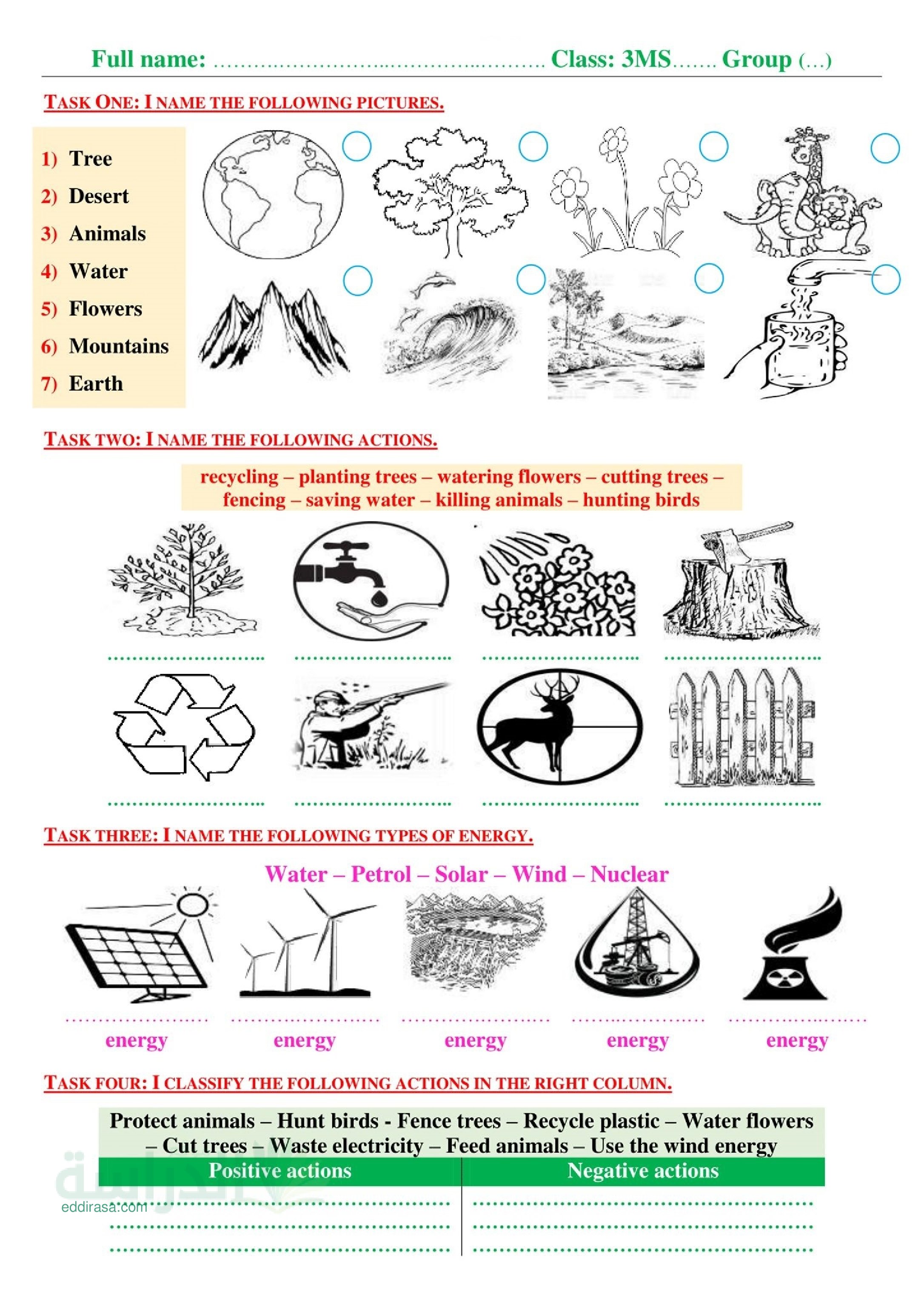 تمارين في اللغة الانجليزية سنة 3 متوسط Sequence 04