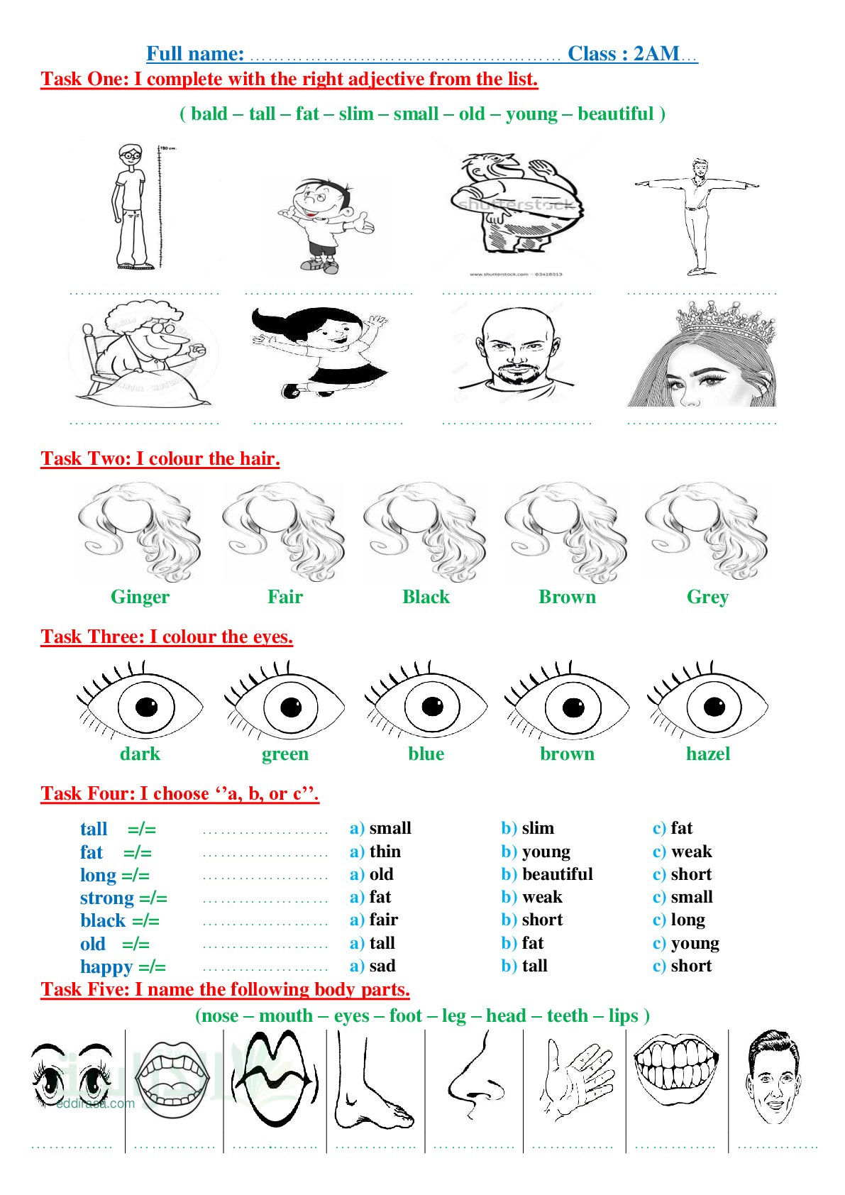 مراجعة في مادة اللغة الانجليزية الجيل الثاني سنة 2 متوسط