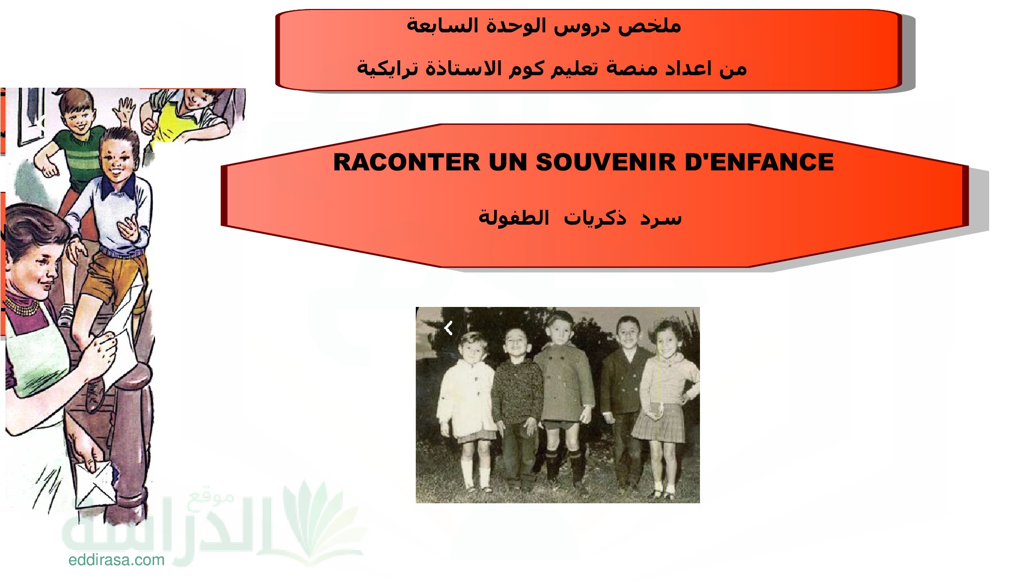 ملخص دروس الفصل الثالث في الفرنسية سنة 3 متوسط