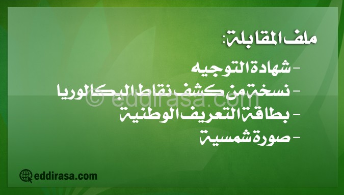 ملف المقابلة الشفوية للمدارس العليا