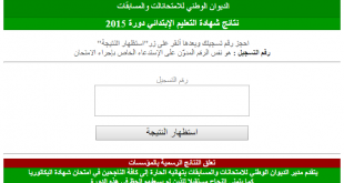 نتائج شهادة التعليم الإبتدائي 2015