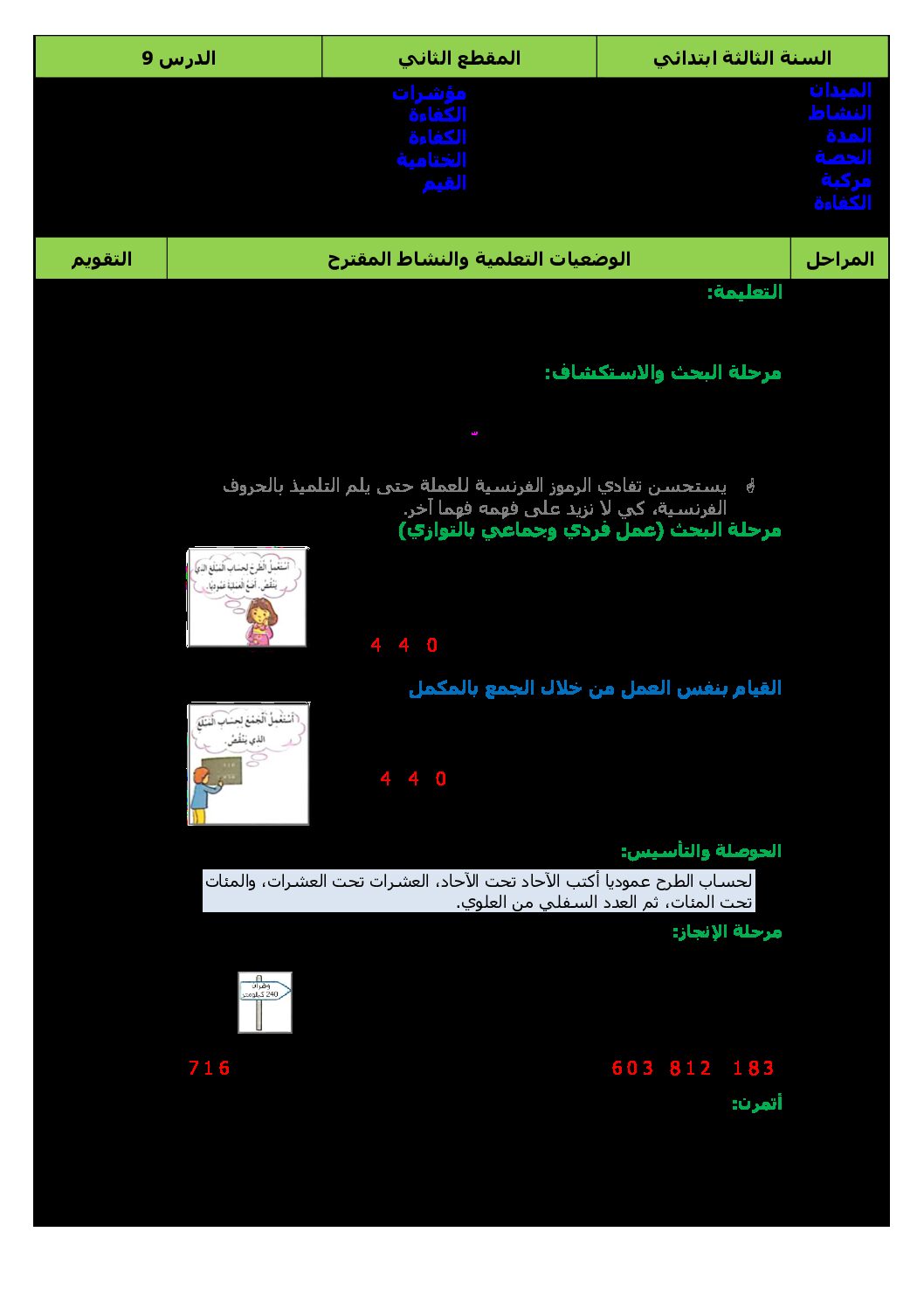 مذكرات الأسبوع 08 - الأسبوع 4 للمقطع 2 جميع المواد - السنة الثالثة ابتدائي