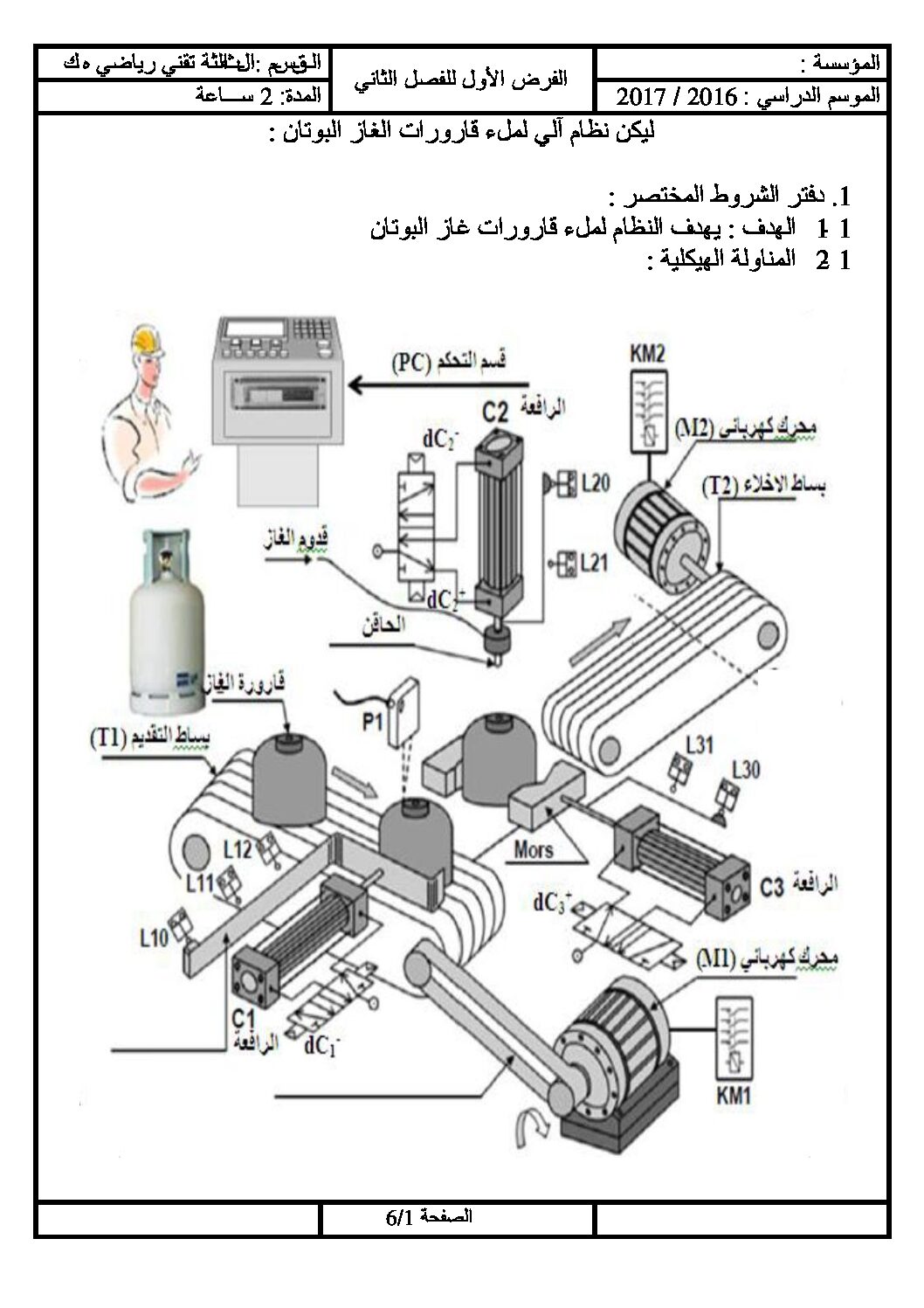 فرض في الهندسة الكهربائية الفصل الثاني السنة الثالثة ثانوي رقم 4 مع التصحيح
