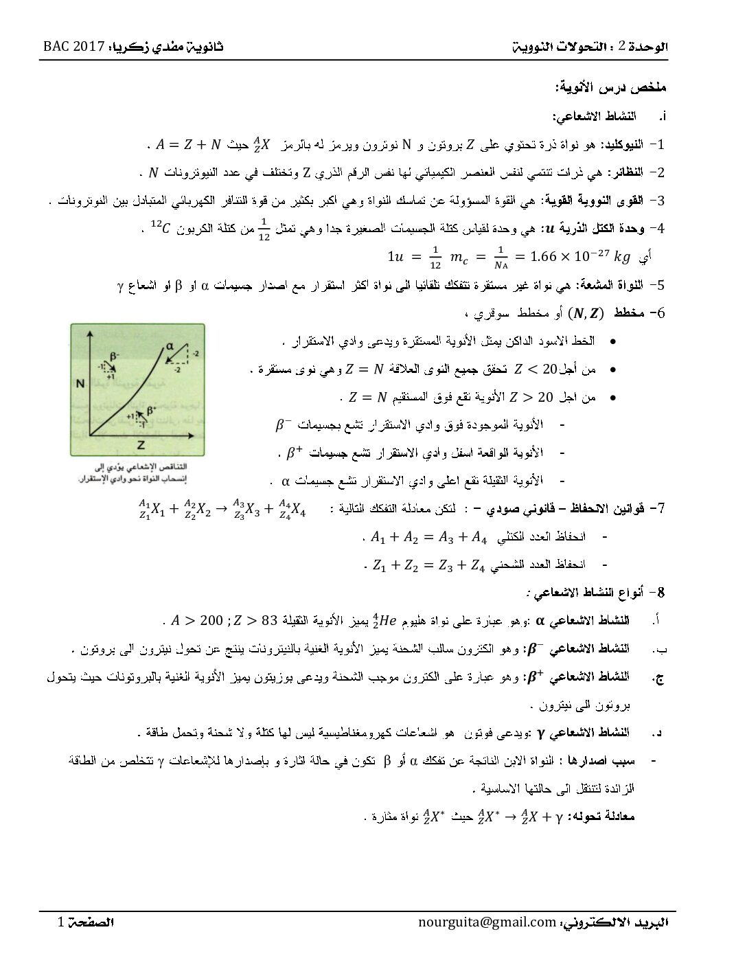 تمارين حول التحولات النووية في العلوم الفيزيائية 3 ثانوي