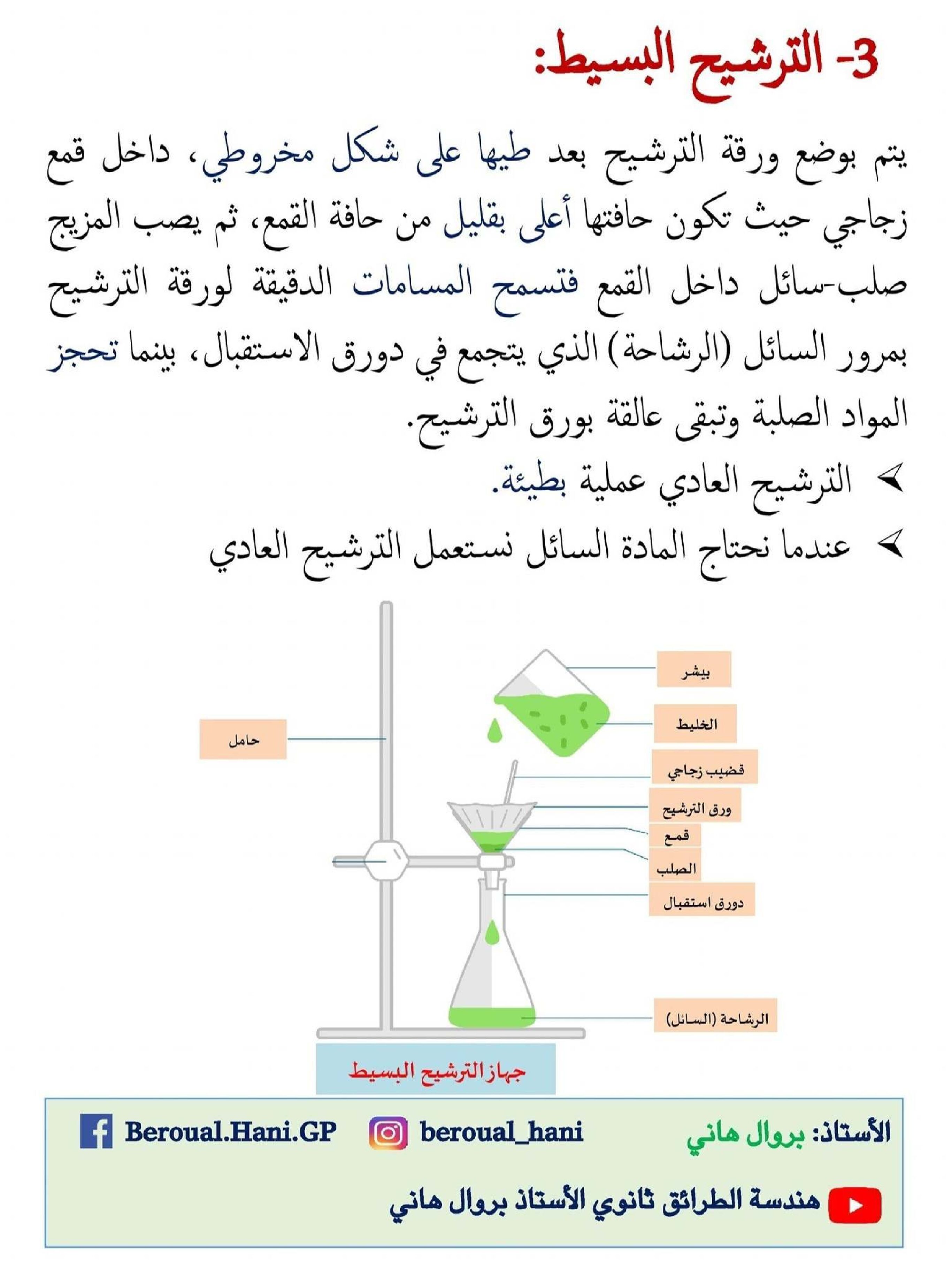 شرح طريقة الترشيح البسيط في مادة هندسة الطرائق للأستاذ بروال هاني 3 ثانوي