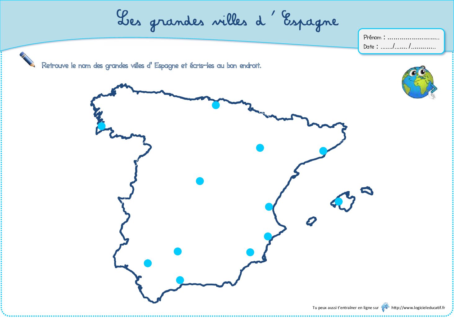 بطاقات لغة إسبانية Les villes dEspagne 02