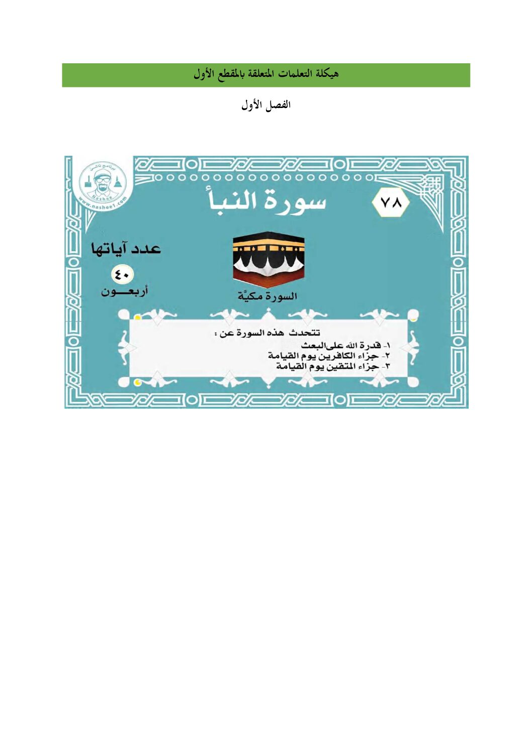 مذكرات المقطع 01 في التربية الإسلامية وفق دليل الكتاب الجديد 4 متوسط