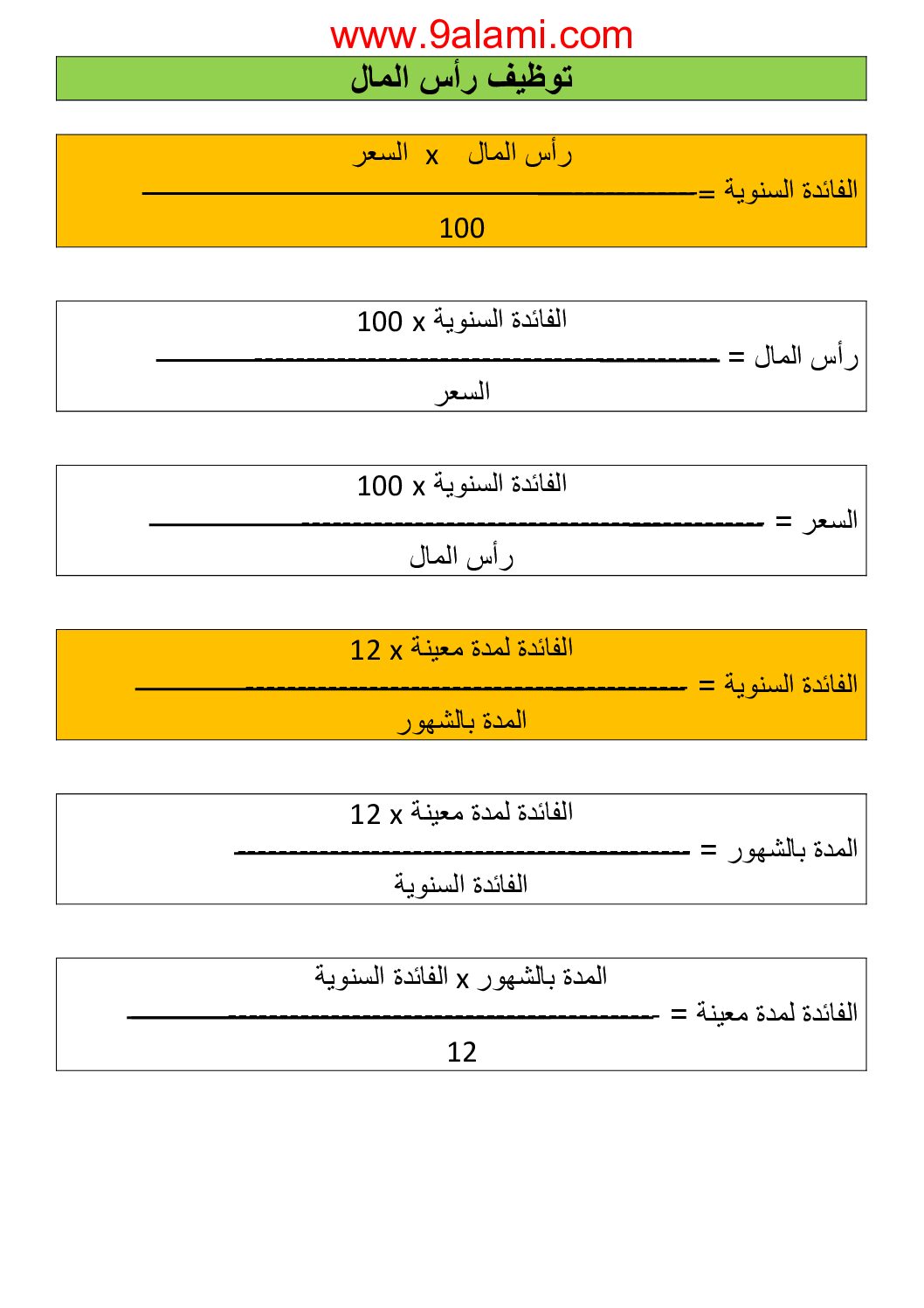 قواعد الرياضيات من اعداد الاستاذ الدويبي 5 ابتدائي